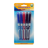 Roller Pen.P(5PCS) - 5 vibrant rollerball pens with 0.5mm tip, ideal for effortless writing and comfortable grip.
